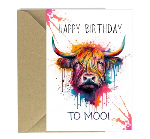 Highland Cow Birthday Card A5 - Cards And Tags UK Ltd #