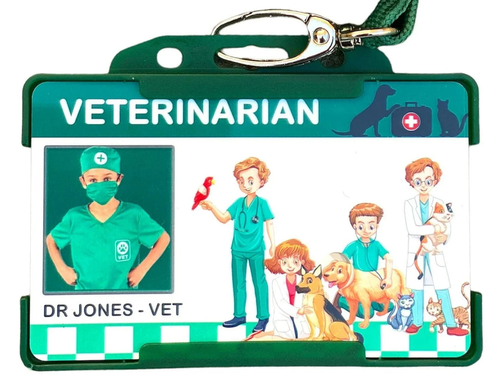 Vet / Veterinarian ID Card, Children - Personalised Name And photo