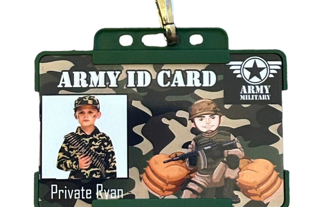 Army / Soldier Roleplay ID Card, Children - Personalised Name And photo