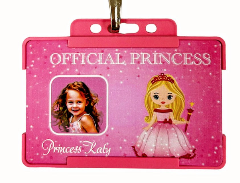 Princess Roleplay ID Card Children personalised photo novelty toy