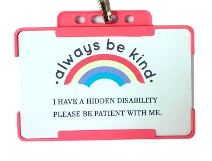 Always Be Kind Hidden Health Condition Disability Awareness Card And Lanyard