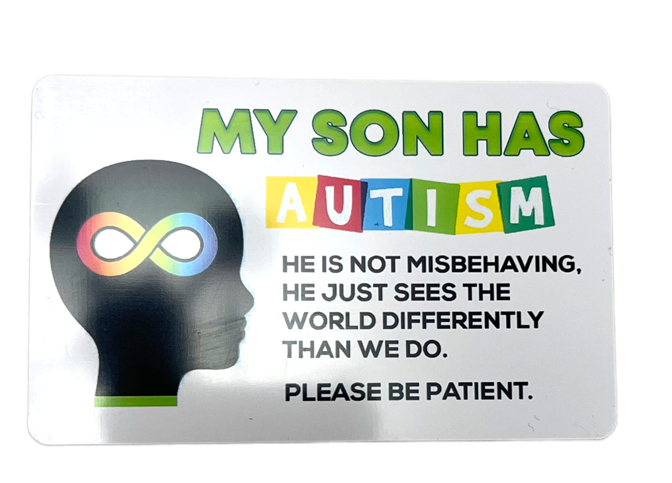 My Son has Autism Awareness Card - Cards And Tags UK Ltd #