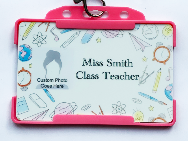 Teacher Nursery School Roleplay ID Card Children personalised photo novelty toy