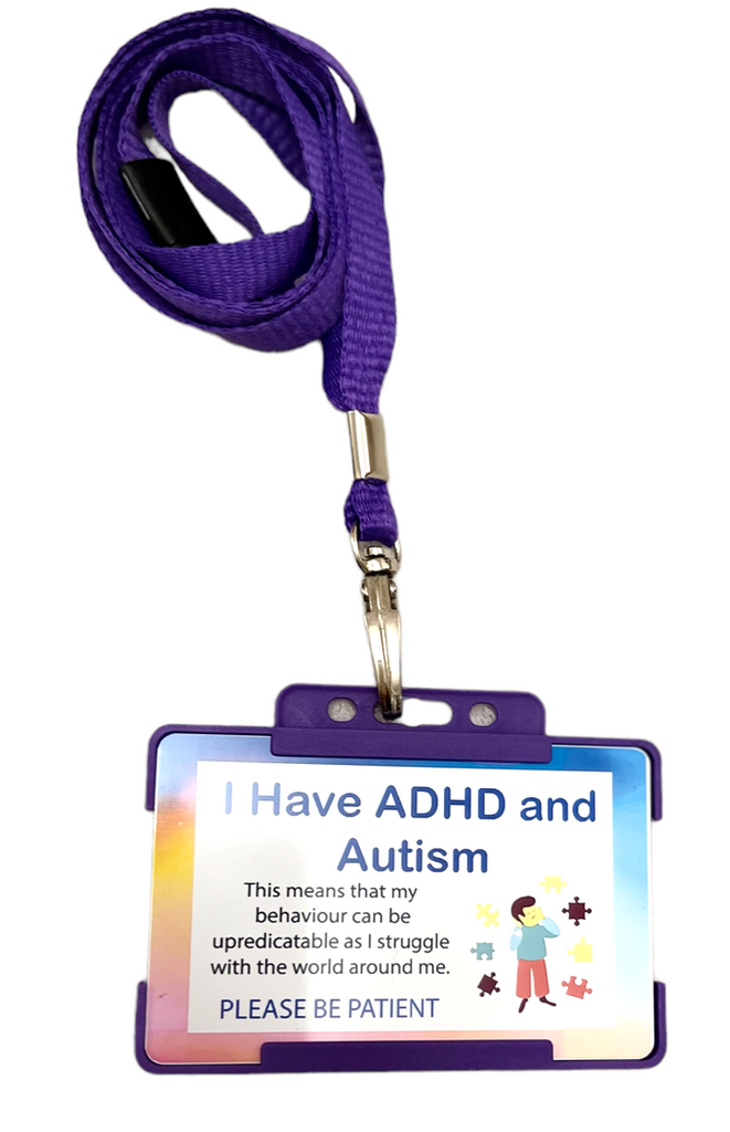 ADHD and Autism Awareness Card with Lanyard - Cards And Tags UK Ltd #