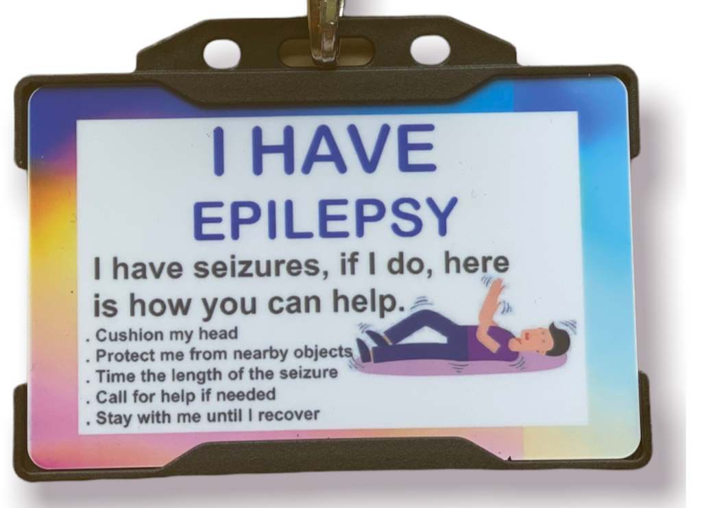 I Have Epilepsy Awareness ID Card & Lanyard - 8 Colours!
