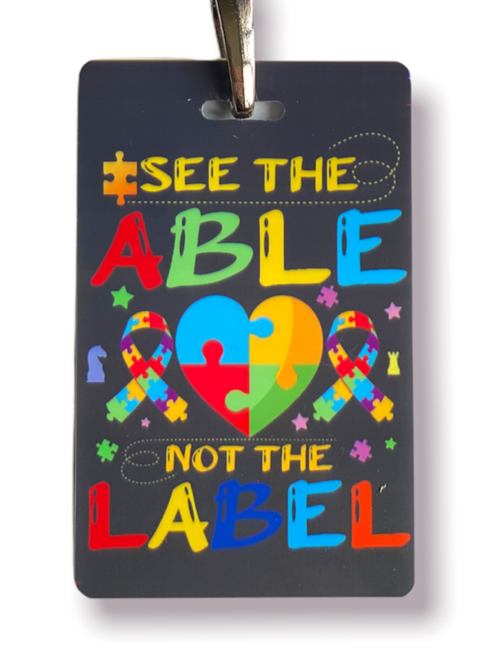 Autism Awareness- See The Able - Awareness Card with Lanyard