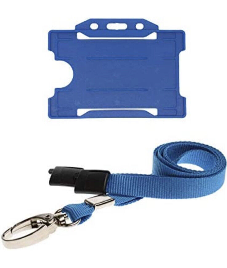 Blue Lanyard and Card Holder