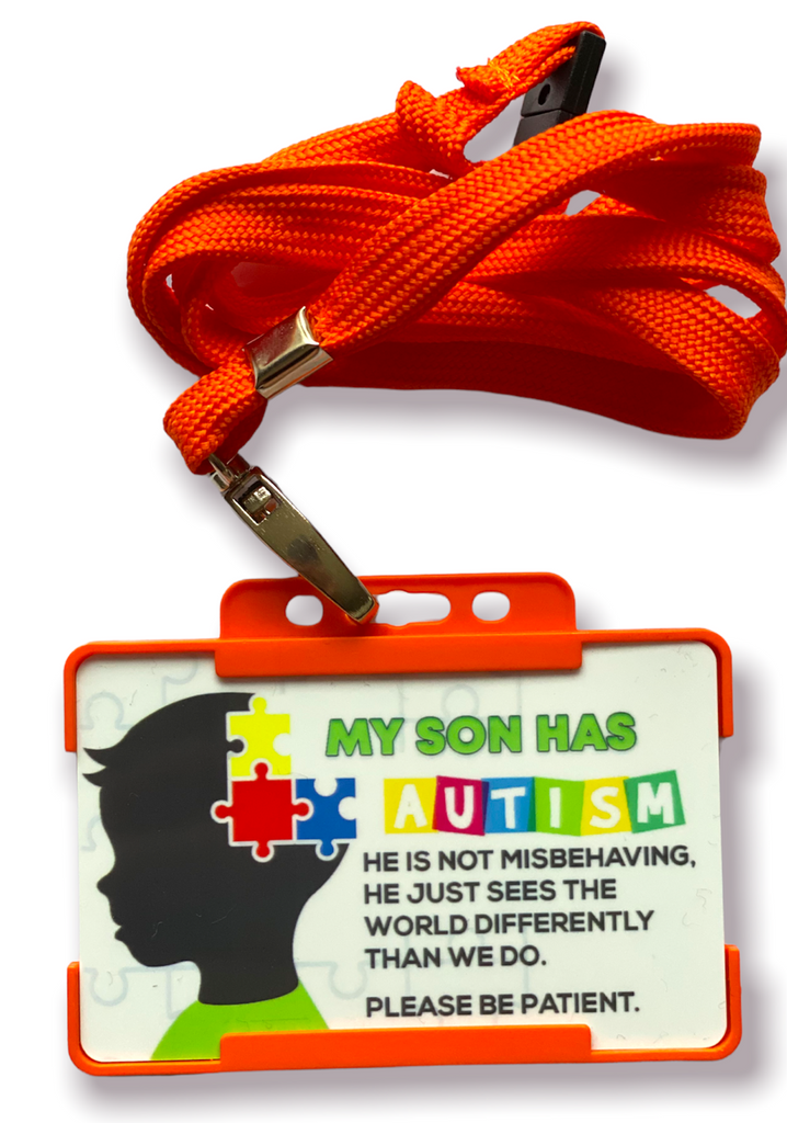 My Son has Autism Awareness ID Card and Lanyard - 8 Colours! - Cards And Tags UK Ltd #