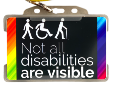 Not All Disabilities Are Visible Awareness Card and Lanyard